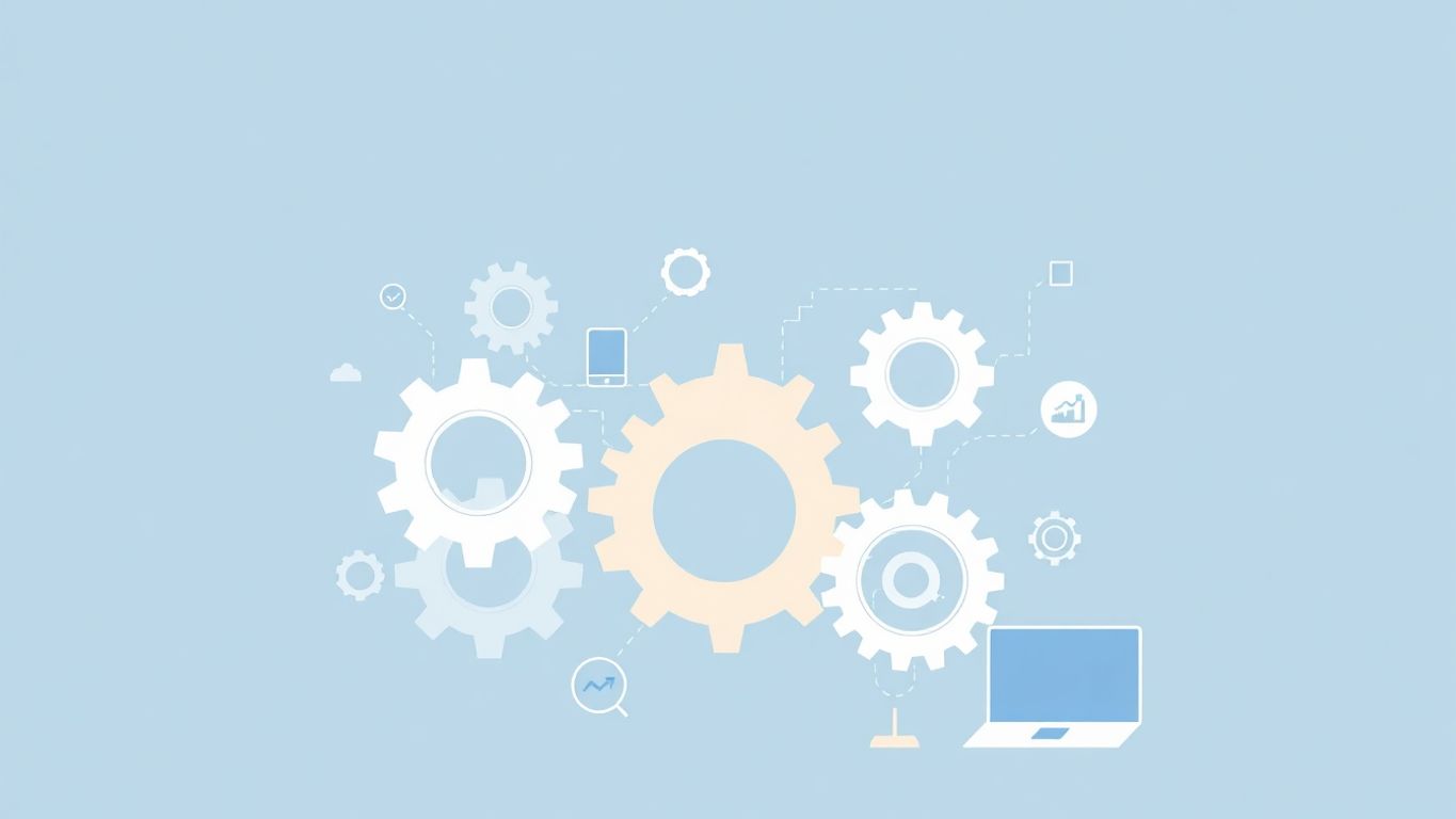 Illustrasjon av forretningsutvikling og digital transformasjon.