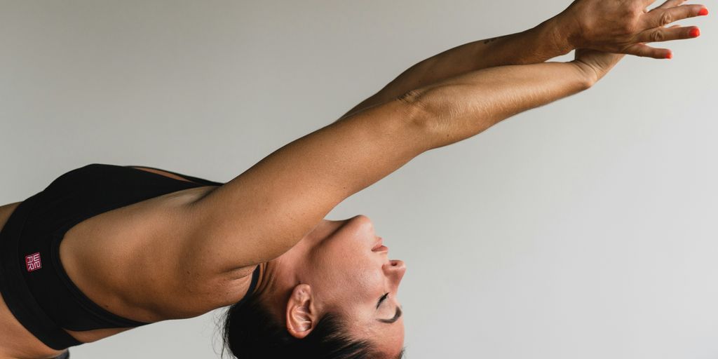woman stretching arms