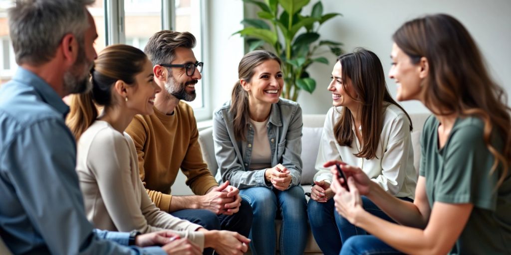Pessoas discutindo terapia hormonal com profissional de saúde.