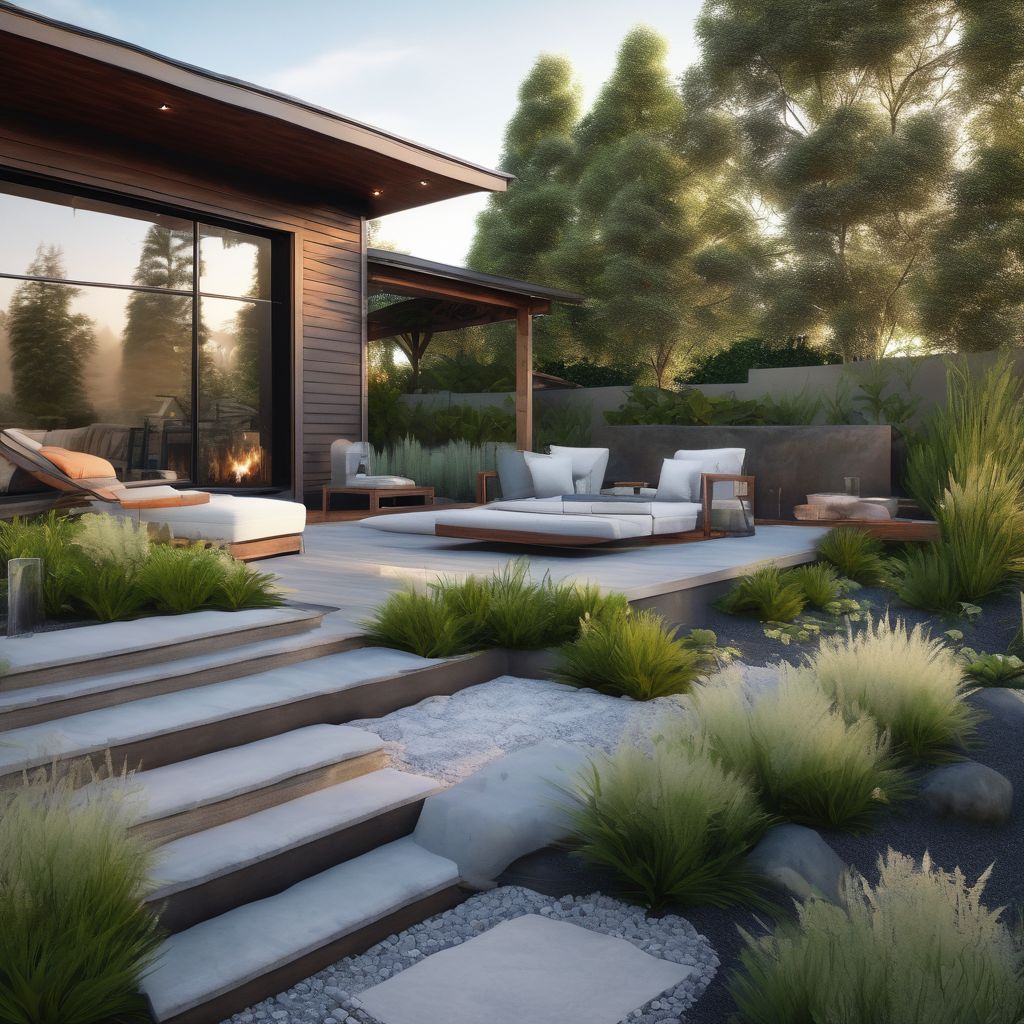 serene landscape design with balanced natural elements