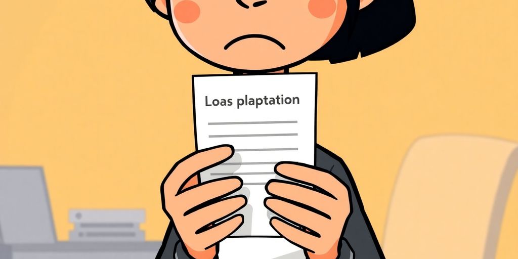 Person holding a small loan application