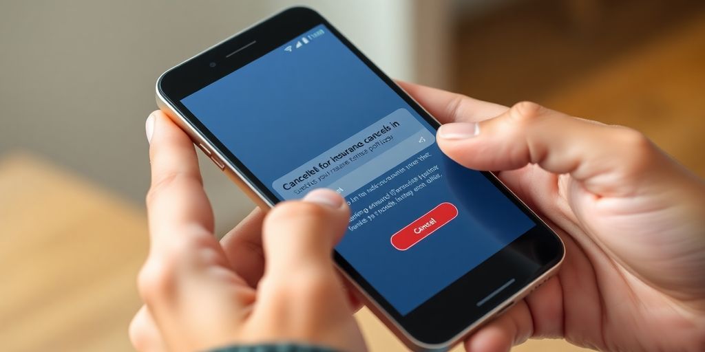 Persona cancelando seguro Línea Directa