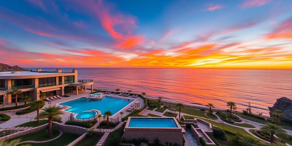 Luxury villa overlooking the Pacific Ocean in Cabo.