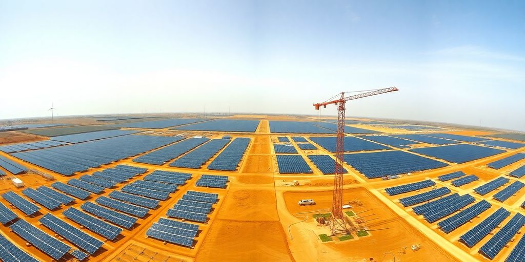 Centrale solaire Noor Midelt avec panneaux et tours