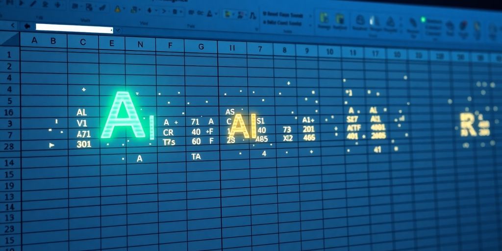 Excel spreadsheet with AI features.