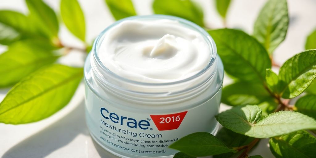 CeraVe Moisturizing Cream in a natural setting.