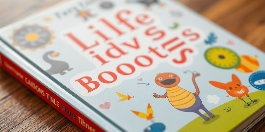 A close-up of a book cover.