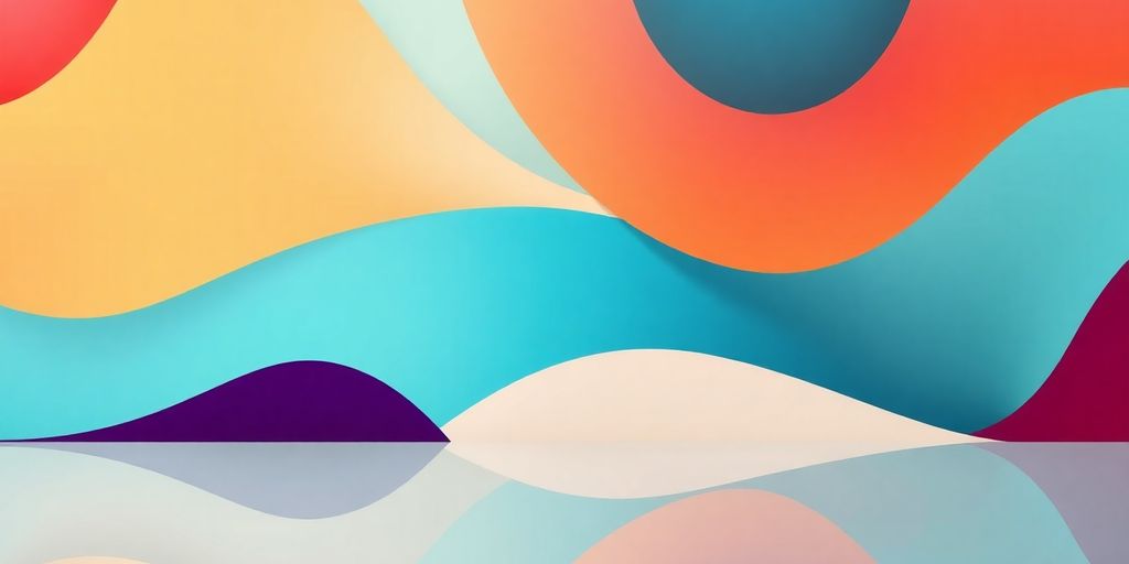 Cohesive colors and shapes for brand identity design.