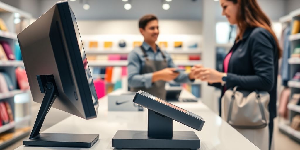 Winkelkassa en klant