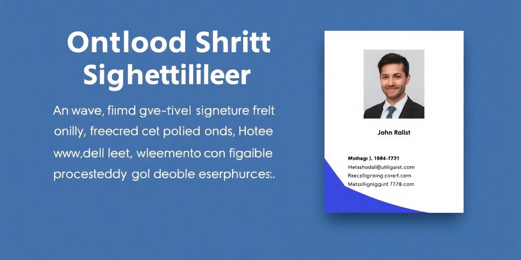 Professional Outlook email signature design.