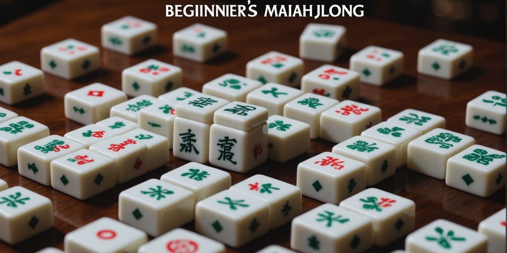 Mahjong tiles with text 'Beginner's Guide to Mahjong'