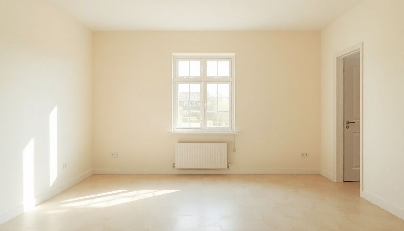 Empty room ready for house clearance in London.