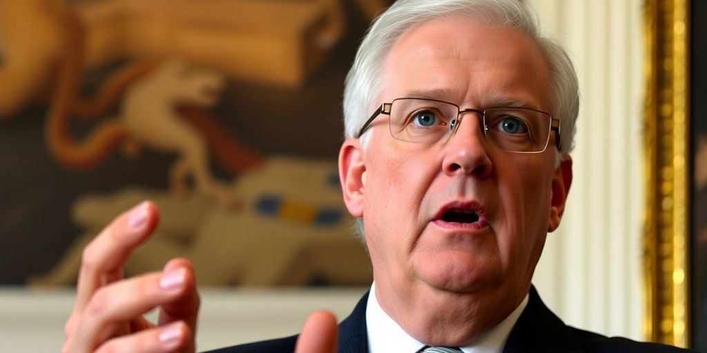 Lord Frost speaking at a formal event about customs.