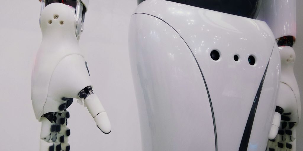 white and black robot