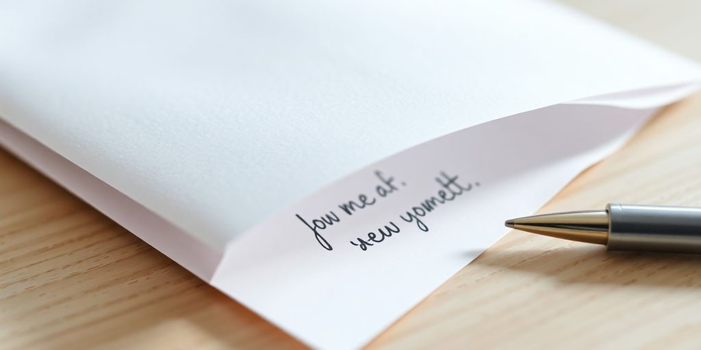 Open letter on a clean desk