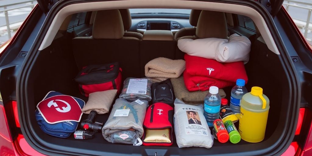Tesla emergency car survival kit