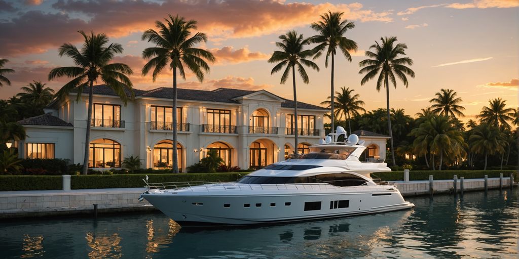 Luxurious waterfront mansion in Bal Harbour, FL