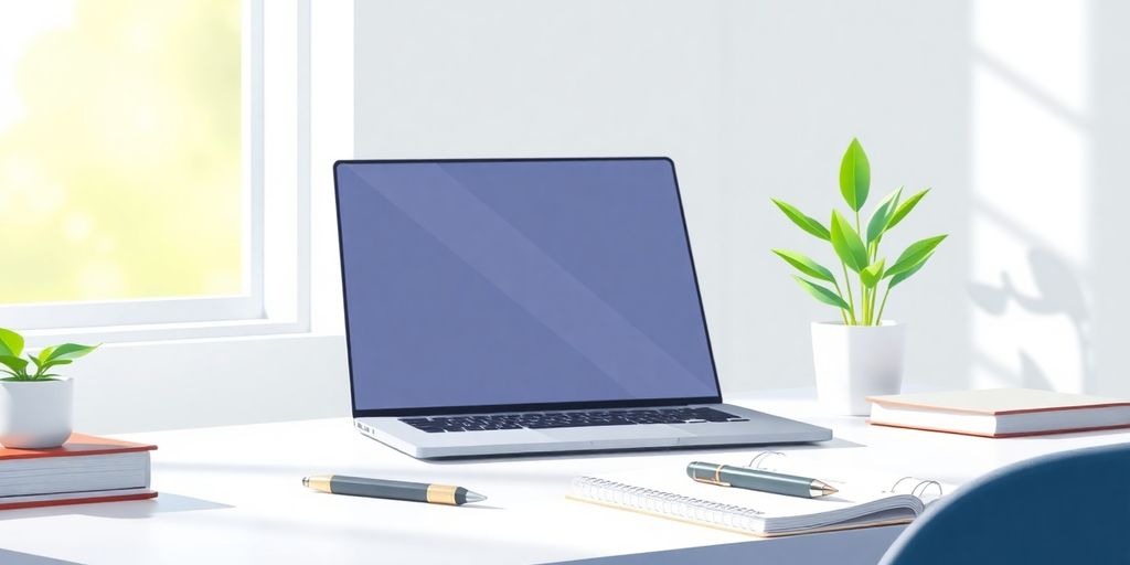 Professional office setting with diverse, organized elements.