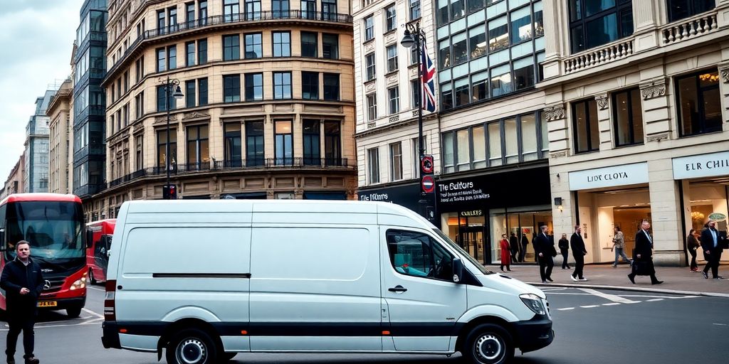 Delivery van in London street