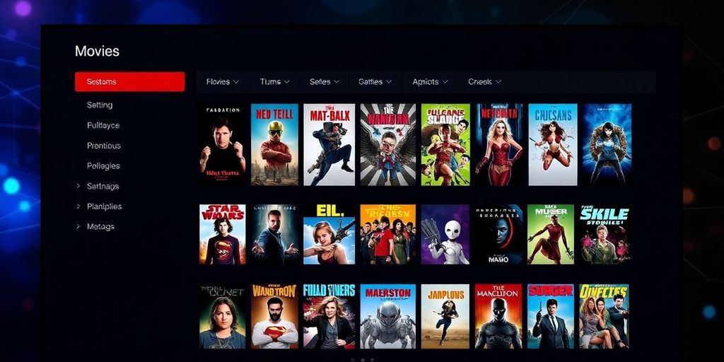 Plex interface with media organized visually.