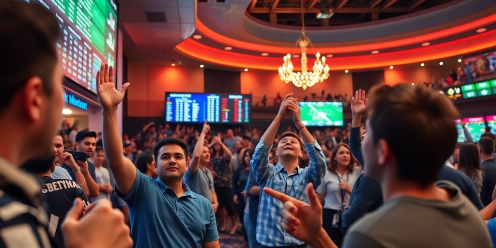 Energetic sports betting environment with AI technology integration.