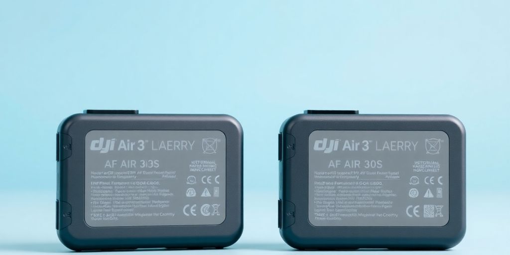 Batteries DJI Air 3 et Air 3S côte à côte.
