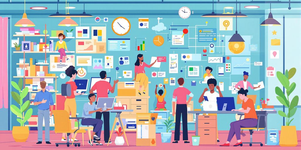 Collaborative workspace with professionals optimizing resources.