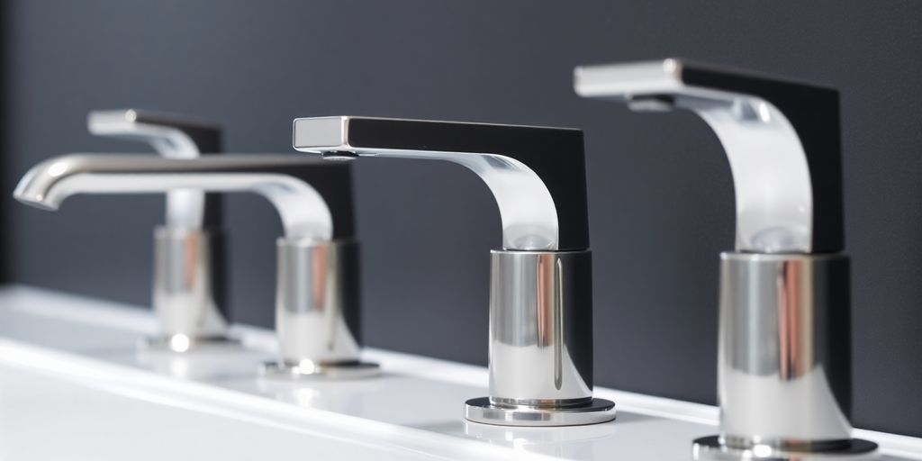 Modern designer tap sets available for purchase.