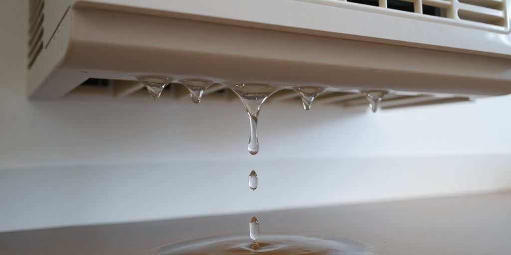 Water dripping from an AC unit.