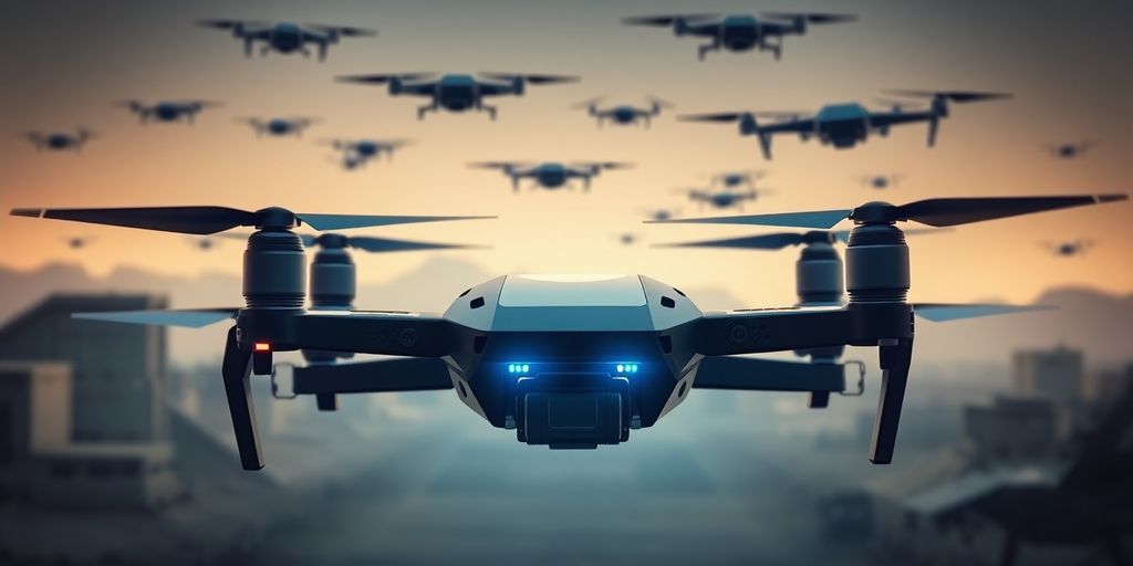 Système anti-drone E-Trap en action.