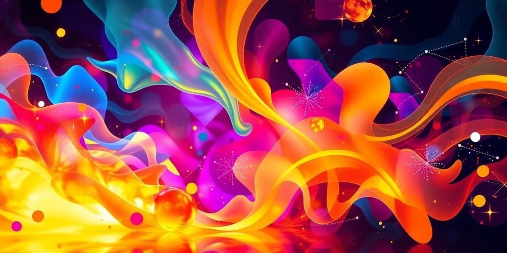 Colorful abstract digital art representing NFTs.