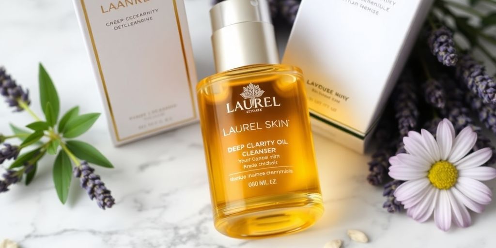 Laurel Skin Deep Clarity Oil Cleanser with botanical ingredients.