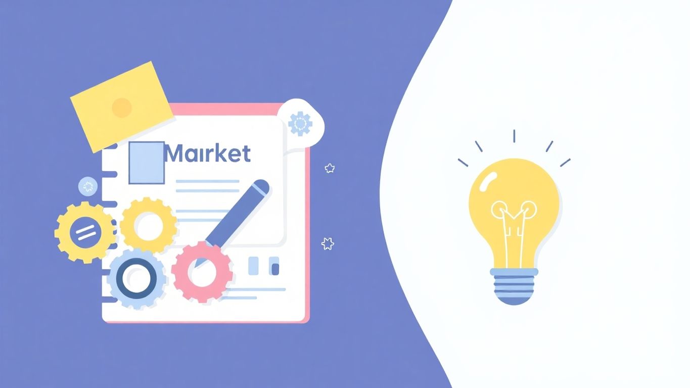 Illustrasjon av markedsplanlegging og strategi.