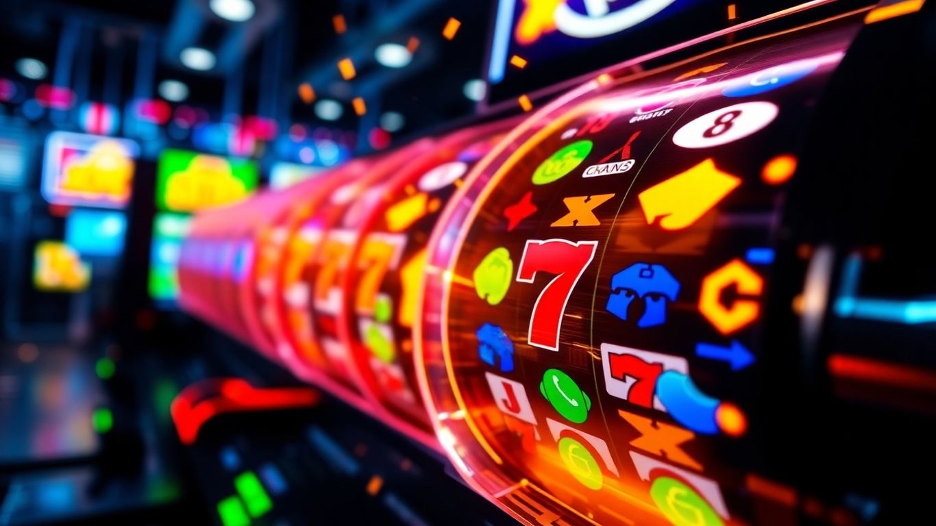 สล็อตออนไลน์ ภาพสีสันสดใส วงล้อหมุน