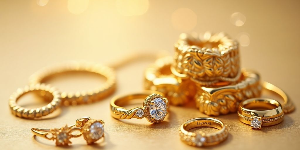 Bijoux en or et pièces dentaires en or.