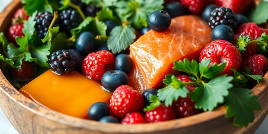 Vibrant bowl of anti-inflammatory foods.