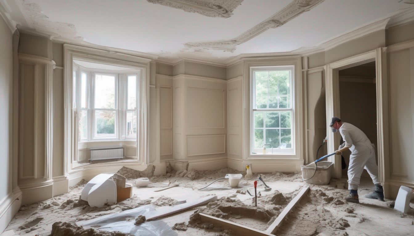 plasterer working in London home