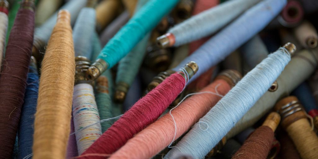 assorted-color threads spool lot