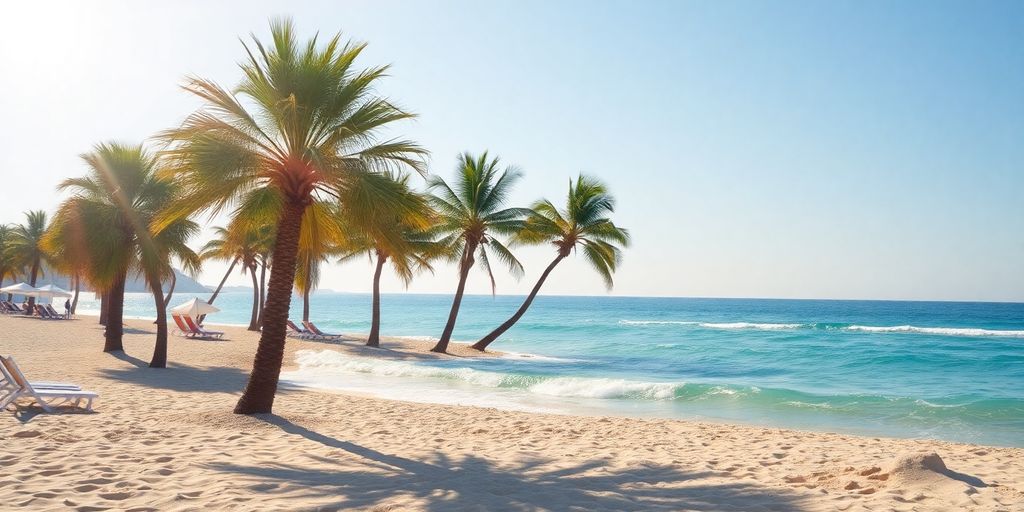 Soleil ardent sur une plage du sud de la France.