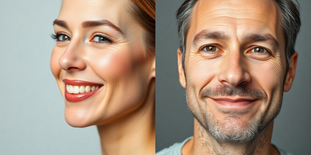 5 Botox Myths That Might Surprise You 2 Woman and man smiling, both with smooth skin.