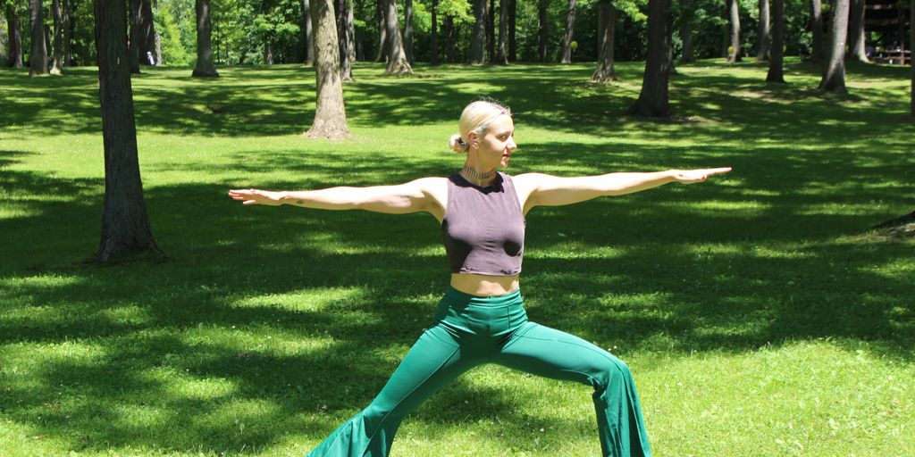 woman doing yoga