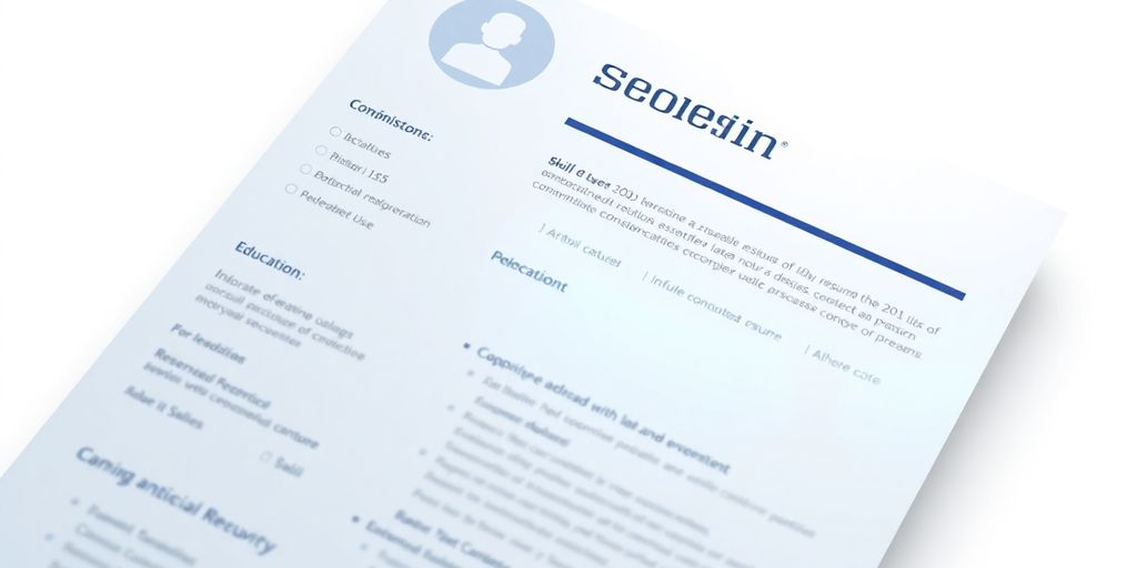 Illustrative combination resume with RoboApply logo.