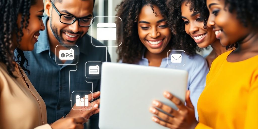 Group discussing e-commerce payment options on a laptop.