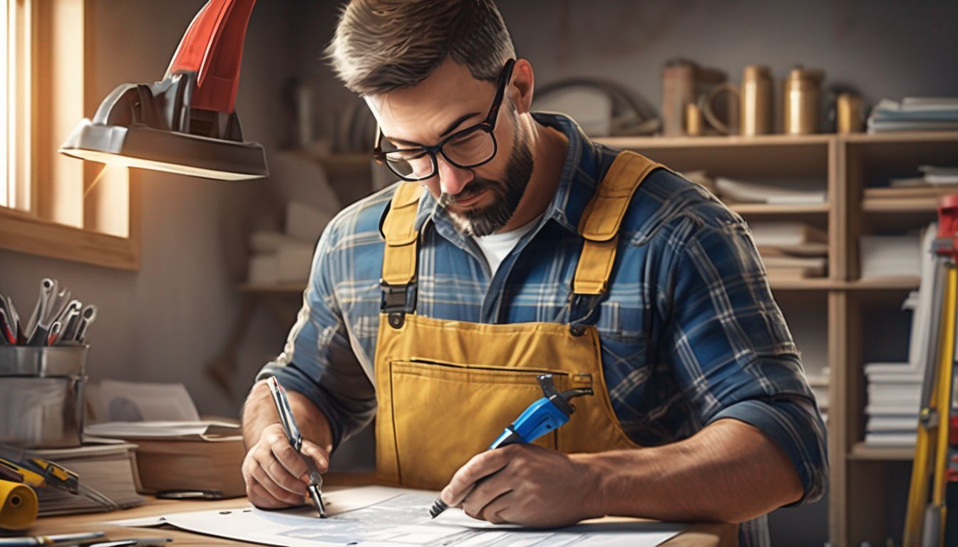 handyman checking certification documents