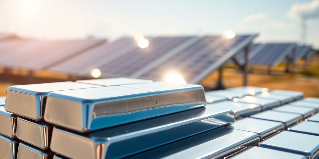 Lingots argent panneaux solaires