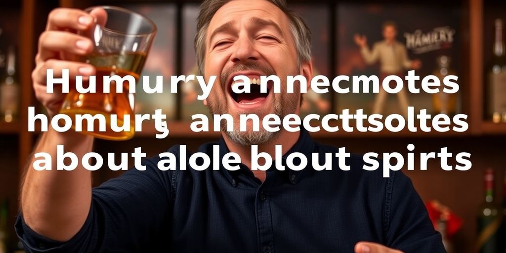 Man laughing holding a drink.