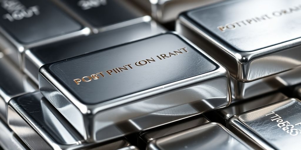 Barres de platine brillantes, symbole d'investissement durable.
