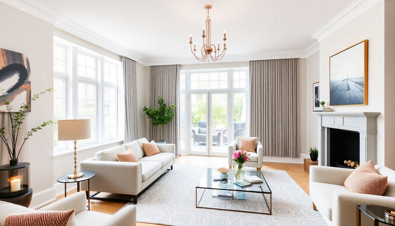 Stylish interior of a refurbished London property.