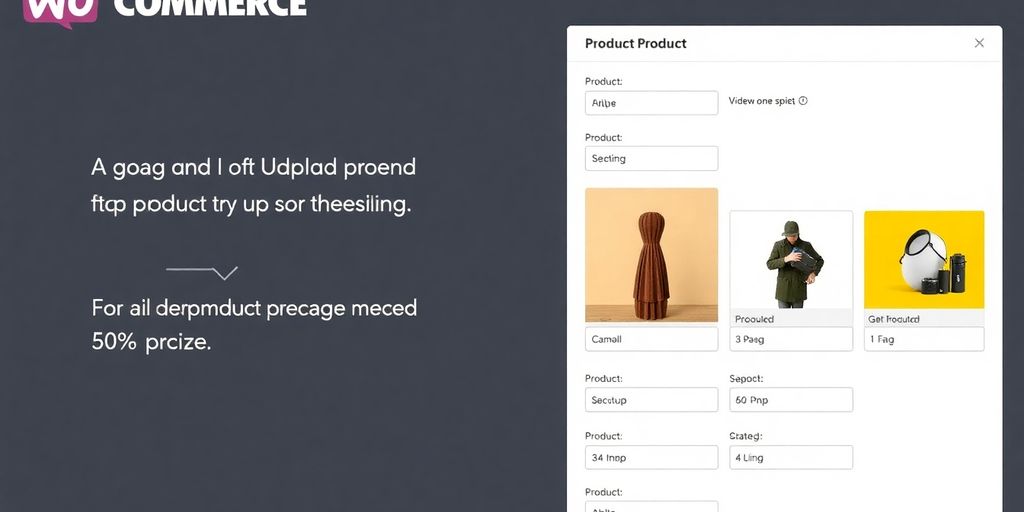 WooCommerce product page showing images and fields