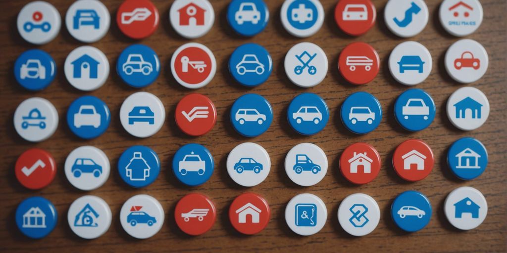 Icons of auto, home, and health insurance products offered by National General, showcasing their diverse range of services.